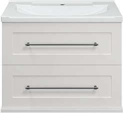 Misty Мебель для ванной Марта 70 подвесная белая глянцевая – фотография-3